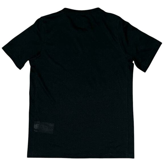 The Nike Tee Dri-FIT Swoosh Logo Black Athletic T-Shirt Big Kids' Boys Small - Picture 4 of 7